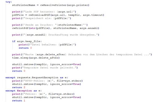 Automatischer PDF-Druck mit Download