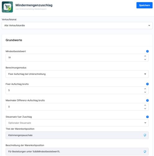 Mindermengenzuschlag bei Shopware 6